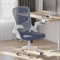 naspaluro Office Desk Ergonomic Chairs with Flip-up Armrests Mid-Back Computer Chair with Lumbar Support Mesh Chairs for Home Office (Storage Backrest, Blue-Gray)