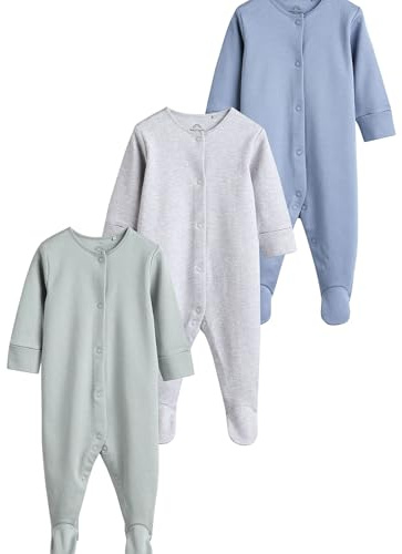 NEXT Baby Jungen Schlafanzüge aus Baumwolle im 3er-Pack