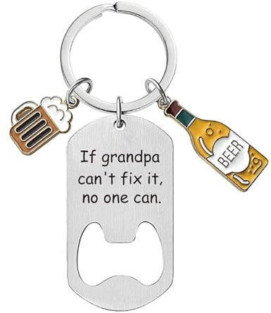 YIQPKUM Funny Wine Bottle Keychain Gifts for Grandpa Enamel Beer Keyring for Car Keys Accessories Charms (Yellow)