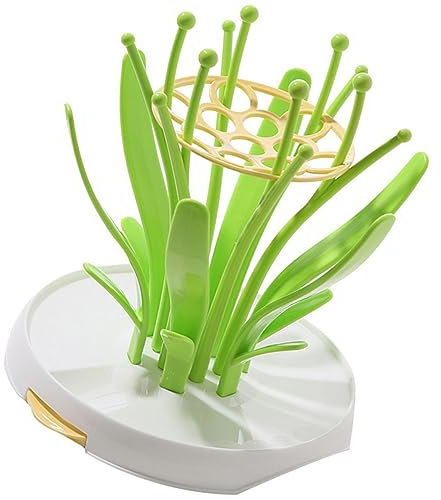 YARNOW 1Pc Bottle Drying Rack Multifunctional Pacifier Storage Stylish Design Easy Drainage for Clean Organized Feeding Supplies Grass Green