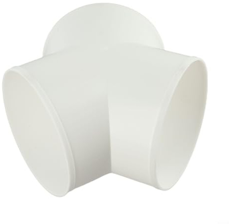 Luftk Y-Stecker PVC Drei-Wege-Splitter für Küchen-Dunstabzugshaube, Lüftungssystem, Abluftventilator, Luftstromverteilung, weiß, 100 mm, 150 mm, 200 mm (150 mm)