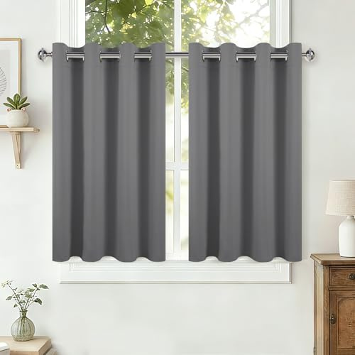 DWCN Tende oscuranti per piccole finestre, 120 x 90 cm (altezza x larghezza), opache, per sistema di binari, termico, per cucina, cantina, 2 pezzi