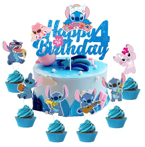 25 Cake Decoration,Cupcake Topper, für Junge Mädchen Geburtstag Themen Party（4