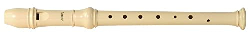 Aulos 700025 C-Sopran Blockflöte Elite Mod. 202A, elfenbeinfarbig, deutsche Griffweise