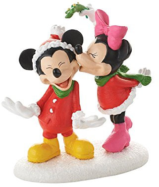 Department 56 Disney Village Mickey's Christmas Kiss Accessory Figurine, 2.5 inch