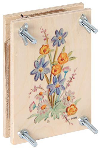 Bartl 111370 Blumenpresse aus Holz 15 cm x 10 cm bunt Top Qualität. Made in Germany.