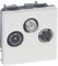 Legrand 079296 Prise TV-R-SAT Mosaic FM et DAB+ 2 Modules, Aluminium, Lot de 1