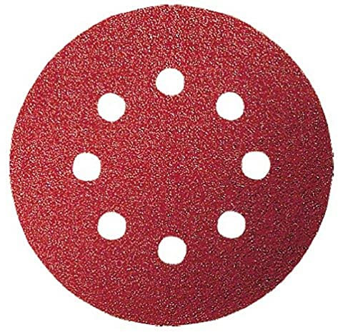 Bosch Accessories 2609256A22 Feuilles abrasives pour Ponceuses excentriques Diamètre 125 mm 8 trous Grain 40 Lot de 5 feuilles