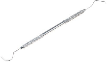 Otto Herder manicure Doppelinstrument Zahnsteinentferner Jaquette Zahnsonde, Instrument aus Edelstahl zum Entfernen von Karies Zahnschmelz Zahnstein