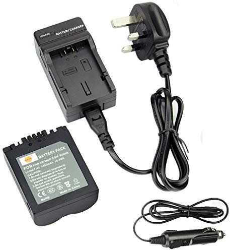 DSTE CGR-S006E Rechargeable Li-ion Battery + DC62U Travel and Car Charger Compatible with Panasonic Lumix DMC-FZ28 DMC-FZ18 LEICA V-LUX1 Camera as Panasonic CGR-S006 CGR-S006A1B CGA-S006 DMW-BMA7