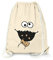 MoonWorks Turnbeutel Gym Bag Sack Witzig - Lustiges Cookie Fressendes Kekse Monster Gesicht Blau natur unisize