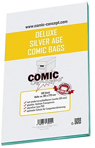Comic Concept Deluxe Silver Age Bags (185 x 270 mm) mit Lasche