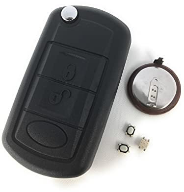Automobile Locksmith Repair Kit - for Land Rover Discovery 3 Range Rover Sport LR3 3 Button Remote Flip Key Fob Shell Battery Switches
