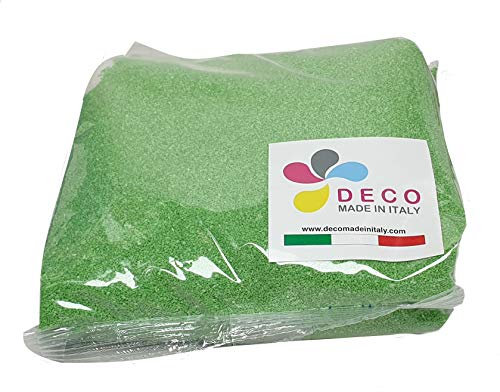 1 KG SABBIA COLORATA 04-07 MILLIMETRI PER COMPOSIZIONI FLOREALI HOBBY FAI DA TE VERDE 08