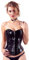 Black Level Lack Corsage mit Nieten, X-Large