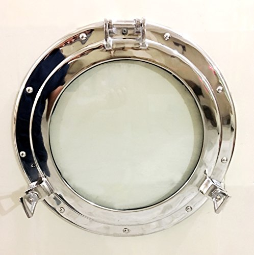 Nickel canal Boat Porthole 17-Window Ship Round Glass Window Wall Home Decor
