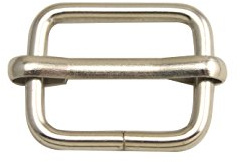 Wuuycoky Silvery Metal Sliding Bar Tri-Glides Wire-Formed Roller Pin Buckles Slider