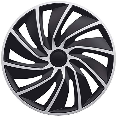 AUTO-STYLE Satz Radzierblenden Turbo 16-Zoll Silber/Schwarz