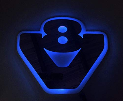 24V LED 3D plate silver matt grey neon blue light sign V8 for Scania trucks and truckers