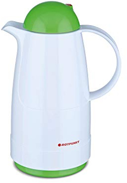 ROTPUNKT Isolierkanne 200 CHRISTINE 0,5 l | Zweifunktions-Drehverschluss | BPA Frei- gesundes trinken | Made in Germany | Warm+Kalthaltung | polar/electric grashopper