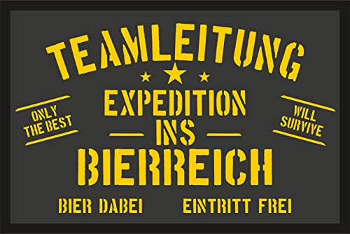 RAHMENLOS Fußmatte Türmatte Schmutzfangmatte mit Motiv (Teamleitung)