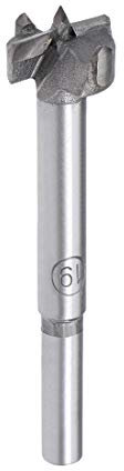 sourcing map Forstner Drill Bits 19mm, Tungsten Carbide Wood Hole Saw Auger Opener Woodworking Hinge Hole Drilling Boring Bit Cutter Gray with Case
