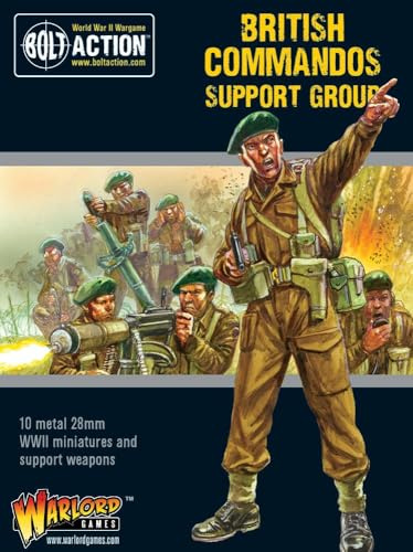 Warlord Games Commandos Support Group - 28mm Scale Metal Miniatures for Bolt Action Highly Detailed World War 2 Miniatures for Table-top Wargaming