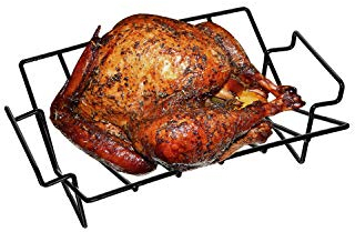 Mydracas Rejilla para costillas de barbacoa para ahumar y asar, rejilla para asar pavos, de doble propósito, para huevos verdes grandes y Kamado Joe, Primo, Vision, parrilla de 18 pulgadas y más