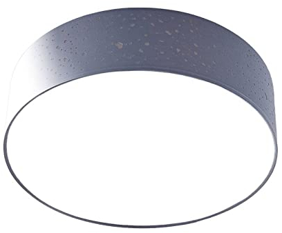 Lindby Stoff Deckenlampe rund 50,5 cm, grau Textil-Sternenhimmel 3x E27 max. 60W ohne Leuchtmittel Textil Deckenleuchte Schlafzimmer