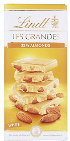 Lindt Les Grandes Almond White Chocolate Bar, 150 g