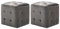 vidaXL 2X Pouf Sitzhocker Fußhocker Sitzpouf Puff Sitzpuff Fußbank Hocker Sitzwürfel Fußschemel Ottomane Polsterhocker Grau 30x30x30cm Samtstoff