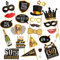 KissDate 24Pcs 50th Birthday Photo Booth Props, Funny DIY Kit for Men Women 50th Birthday Party Supplies Decoration and Favors (Black and Gold)