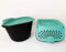 TUPPERWARE TW Adretto 2,5 L + Knoblauch Lager 2,3L Schwarz Petrol + Snackbox