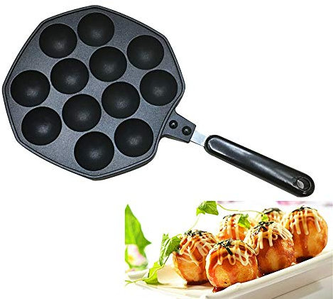 JSWS Pancake Pan Maker Nonstick-Suitable for All Stovetops, Non Stick Grill Griddle Pan, 12 Molds Cake Egg Cooker Skillet for Kids Gifts