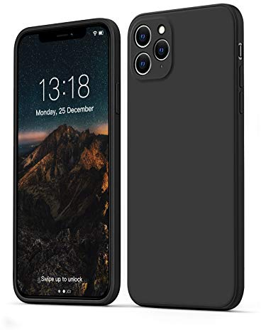 GOODVISH Cover per iPhone 11 Pro Max, Silicone Morbida Ultra Sottile Case con Protezione per Camera, Protettiva Antiurto Antiscivolo Progettata per iPhone 11 Pro Max Custodia 6.5 '', Nero