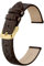BISONSTRAP Leder Uhrenarmbänder, Weiche Ersatzbänder mit Polierter Schnalle, 14mm, Braun mit Goldener Schnalle