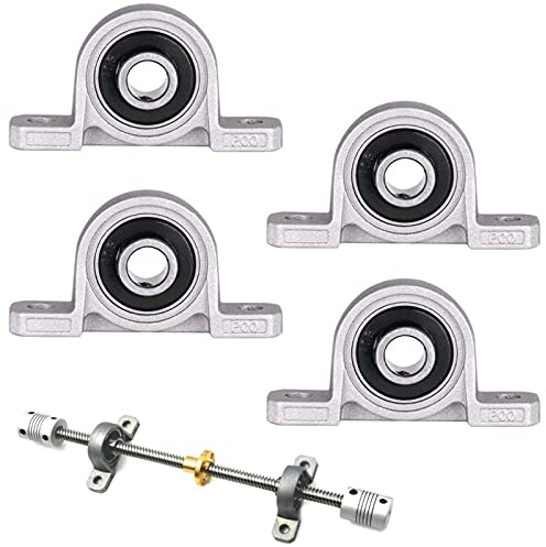 4 Pezzi Cuscinetto a Sfere Autoallineante con Foro da 10 mm, Sfera Montato Pillow Block Bearing Inserire, Kit di Accessori per Blocco Cuscino per Sostituzione Stampante 3D, KP000