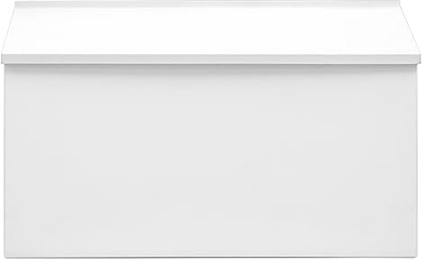 Dalmbox Großer Briefkasten zur Wandmontage, rostfreier verzinkter Stahl, für den Außenbereich oder Stadthaus, horizontaler Stil, weiß, 39,9 x 10,9 x 23,9 cm