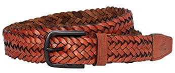 camel active Herren Flechtgürtel aus Leder Braun, menswear-S