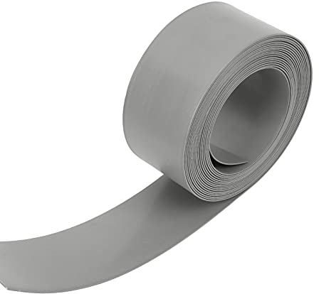 Randaco Rasenkante Kunststoff Grau 25 m (100/2 mm) Beeteinfassung Beetumrandung Mähkante Gartenumrandung für Kurven Blumenbeet Umrandung unsichtbar