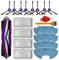 19Pcs Kit Accessori per Samsung Powerbot-E VR05R5050WK Robot Aspirapolvere, 1 Rullo Spazzola, 8 Spazzole Laterali, 4 Filtri 4 Mops, 2 Strumento di Pulizia