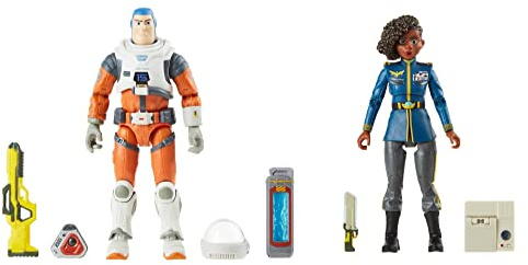 Disney Pixar's Lightyear Alisha Hawthorne und Buzz Lightyear Actionfiguren, beweglich, 2er-Pack, ab 4 Jahren