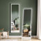 Dripex LED Full Length Floor Standing Mirror, 150x40CM Wall Mounted Mirror with Dimming & 3 Color Lighting for Bedroom (Black Frame)