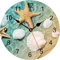 TAHEAT 30 cm Wanduhr Maritime Muschel Seestern, Leise Ohne Tickgeräusche Batteriebetrieben Uhren, Schone Dekorativ Wanduhren für Schlafzimmer/Wohnzimmer/Küche/Badezimmer