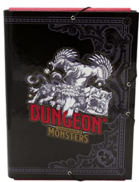 CYP BRAND Dragons and Dungeons- Flap Folder, D&D, Folder with rubber bands, File Box, File Keeper, Binder, Black, Official Product