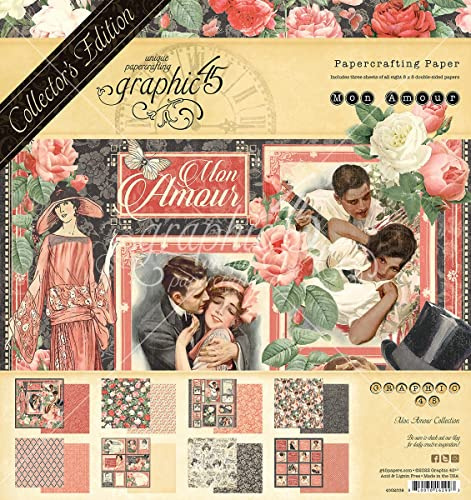 Graphic 45 Collector's Edition Pack 8X8-Mon Amor