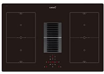 Cata AS 750 2 flex/A Placa de Inducción con Extractor de humos integrado, 5 niveles de extracción (4 + 1 TURBO) Motor Extra Silencioso, Ancho de 77 cm, Clase de Eficiencia Energética A
