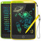 2 Pack LCD Writing Tablet, TECJOE Colorful Doodle Board Electronic Writing Drawing Board for Kids, Learning Toys Gifts for 3-6 Years Old Boys and Girls, 8.5 Inch (Yellow and Green)