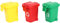 Tuccbay 3-Piece Toy Truck Rubbish Bins - Replacement Toy Rubbish Truck - Simulation Bin