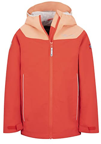 Trollkids Mädchen Bergen Regenjacke, Kirschrot/Koralle, Größe 164